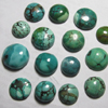 12 - 16 mm Gorgeous AAA - High Quality Natural - TIBETIAN TOURQUISE - Old Looking Round Cabochon - 15 pcs